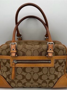 Coach Brown Signature Hampton Satchel #8K05